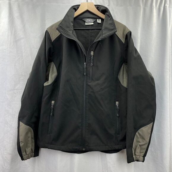 Black Diamond Jacket Adult Large Black Soft Shell Full Zip Fleece Lined Coat Men - Picture 12 of 15